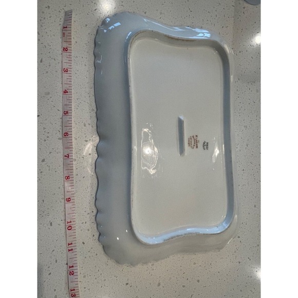 LIMOGES‎ France St. Lazare Haviland FLORAL THISTLE Serving Platter/Dessert Plat - Picture 2 of 11